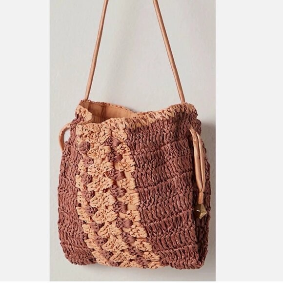 Free People Tan and Brown Woven Crossbody Bag - Picture 3 of 7